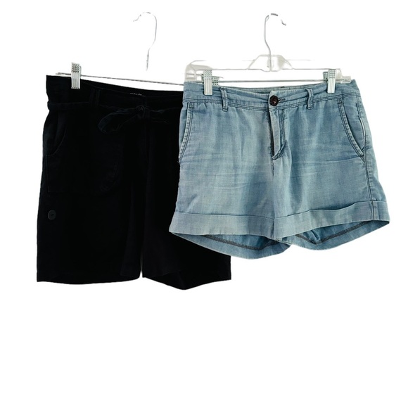 🖤💙Banana Republic Redoute: 2 Shorts Jeans USA2+ Linen USA4 with tags💙🖤 - Picture 3 of 8